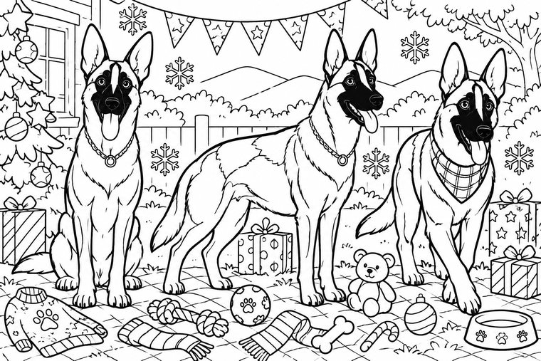 Step 2: the line drawing of Kaiser we make first, so he looks the same on every page